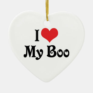 Adorno De Cerámica Amo a mi Boo