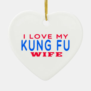 Adorno De Cerámica Amo a mi esposa de Kung Fu