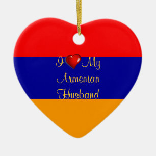 Adorno De Cerámica Amo a mi esposo armenio