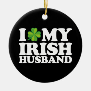 Adorno De Cerámica Amo a mi esposo irlandés pareja día de San Patrici
