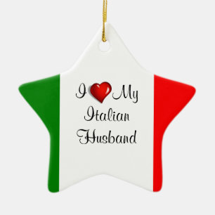 Adorno De Cerámica Amo a mi esposo italiano