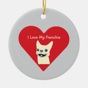 Adorno De Cerámica Amo a mi Frenchie, Lavender