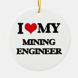 Adorno De Cerámica Amo a mi ingeniero de minas