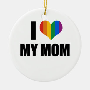 Adorno De Cerámica Amo a mi mamá gay