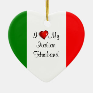 Adorno De Cerámica Amo a mi marido italiano