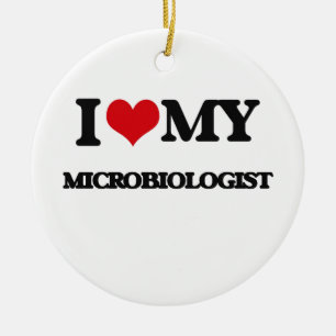 Adorno De Cerámica Amo a mi microbiólogo