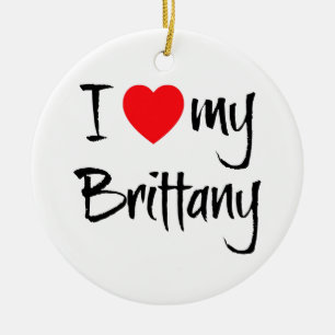 Adorno De Cerámica Amo A Mi Perro Brittany