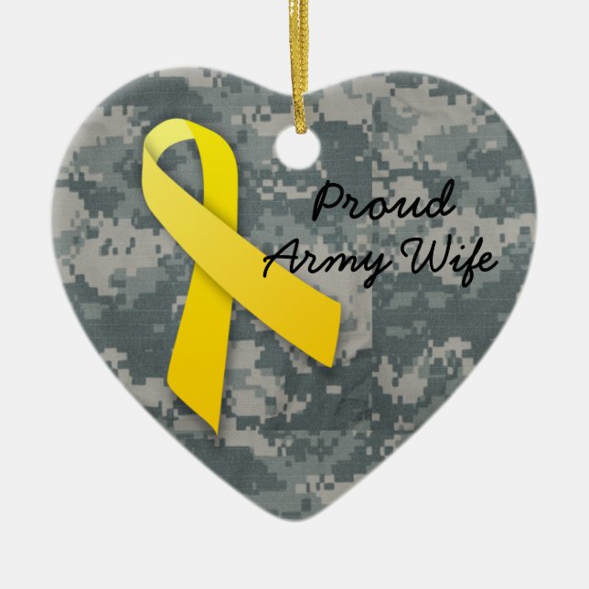 Adorno De Cerámica Amo a mi soldado (Frente)