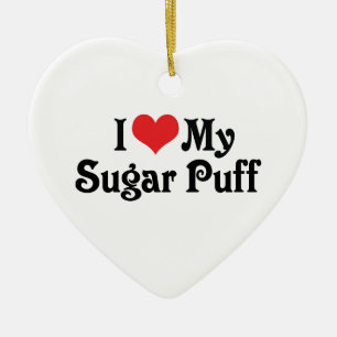 Adorno De Cerámica Amo a mi Sugar Puff