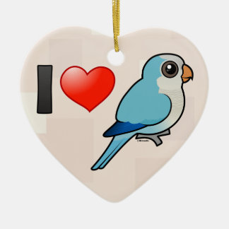 Adorno De Cerámica Amo a Quakers azules