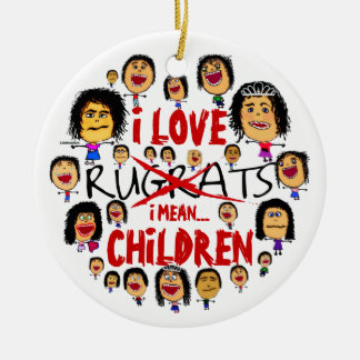 Adorno De Cerámica Amo a todos los niños Personalizado