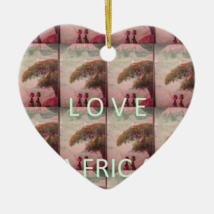 Adorno De Cerámica Amo África - Patrón de paisaje cultural