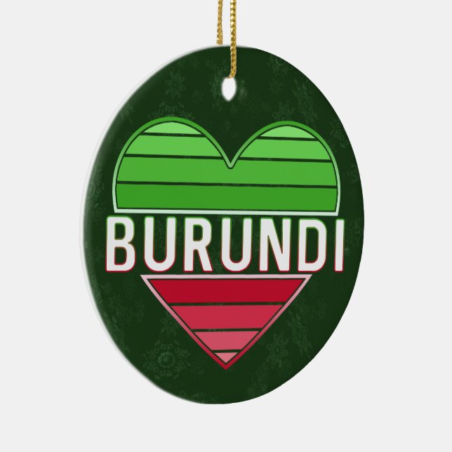 Adorno De Cerámica Amo Burundi, corazón burundiano (Derecha)