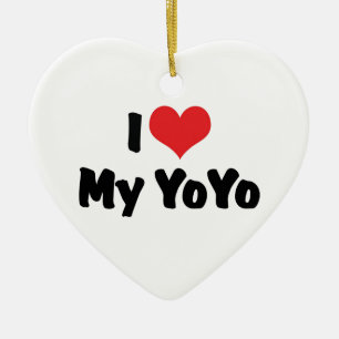Adorno De Cerámica Amo Corazón Mi YoYo