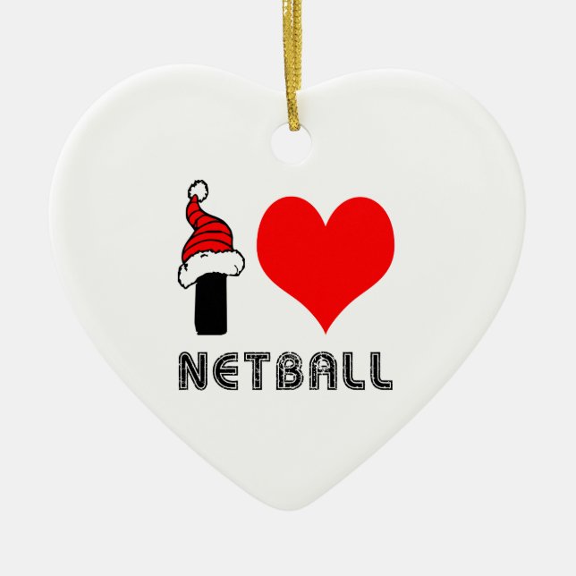 Adorno De Cerámica Amo diseño del Netball (Frente)