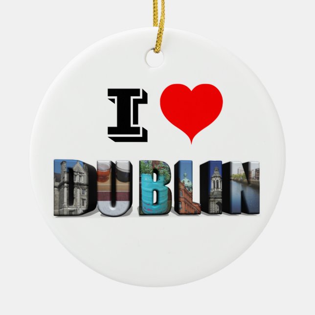 Adorno De Cerámica Amo Dublín Irlanda foto de viaje 3D (Frente)