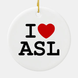 Adorno De Cerámica Amo el ASL