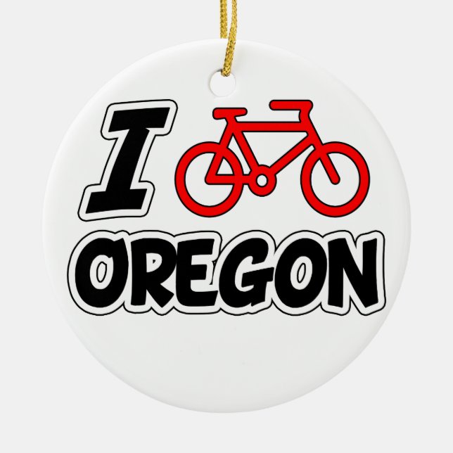 Adorno De Cerámica Amo el completar un ciclo de Oregon (Frente)