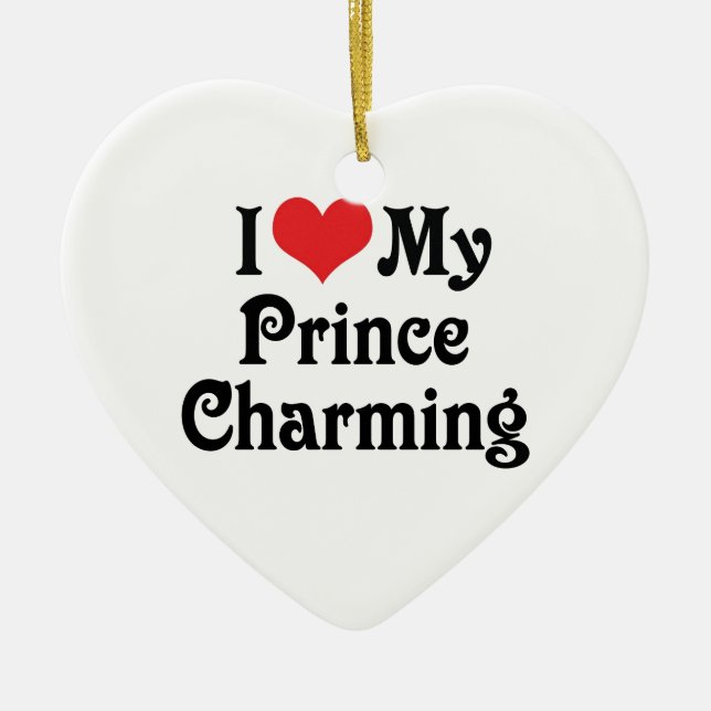 Adorno De Cerámica Amo El Encanto De Mi Príncipe (Frente)