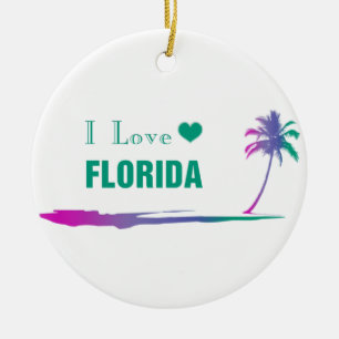 Adorno De Cerámica Amo el verde colorido de Florida