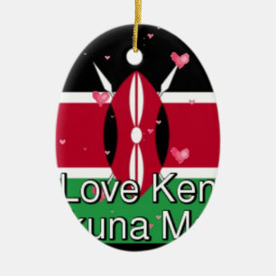 Adorno De Cerámica Amo Kenia y la imagen artística de "Hakuna Matata"