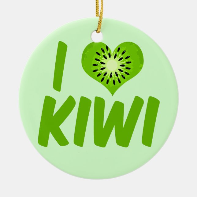 Adorno De Cerámica Amo Kiwi (Frente)