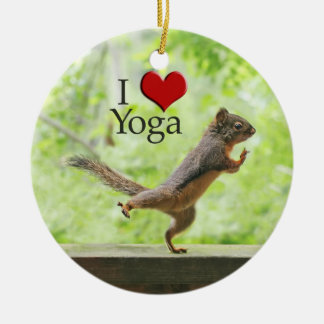 Adorno De Cerámica Amo la ardilla de la yoga