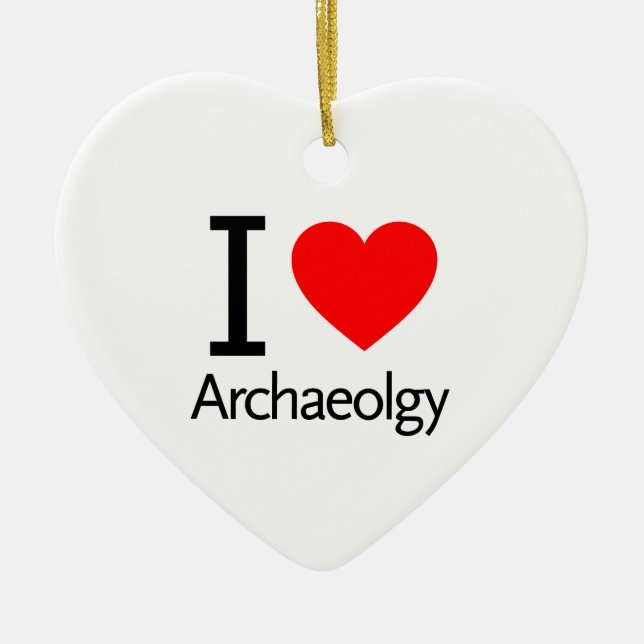 Adorno De Cerámica Amo La Arqueología (Frente)