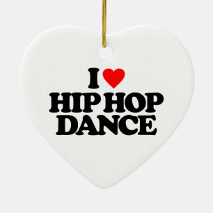 ADORNO DE CERÁMICA AMO LA DANZA DE HIP HOP