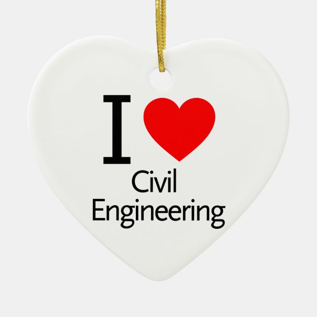Adorno De Cerámica Amo la Ingeniería Civil (Frente)