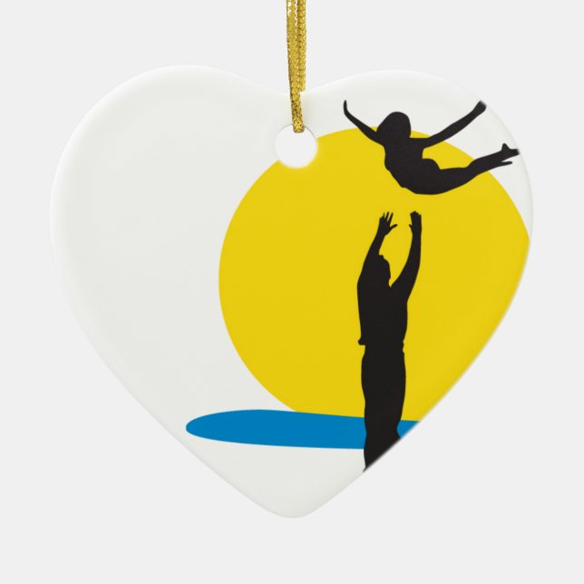 Adorno De Cerámica Amo la playa original del músculo de Santa Mónica (Frente)