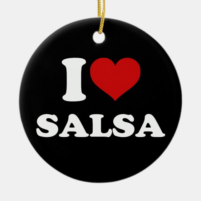 Adorno De Cerámica Amo La Salsa (Frente)