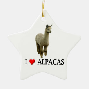 Adorno De Cerámica Amo las alpacas