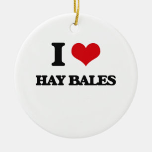 Adorno De Cerámica Amo las balas de heno