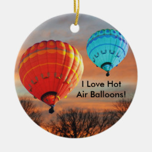 Adorno De Cerámica Amo los globos del aire caliente