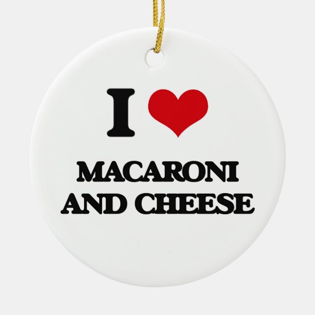 Adorno De Cerámica Amo los macarrones con queso (Frente)