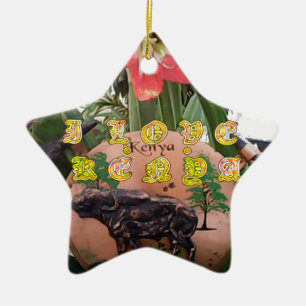 Adorno De Cerámica Amo los regalos de Kenia Hakuna Matata