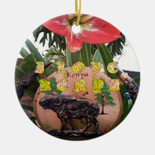 Adorno De Cerámica Amo los regalos de Kenia Hakuna Matata