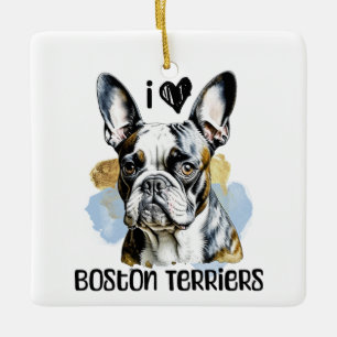 Adorno De Cerámica Amo los Territorios de Boston Personalizados