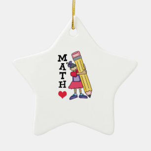 ADORNO DE CERÁMICA AMO MATEMÁTICAS