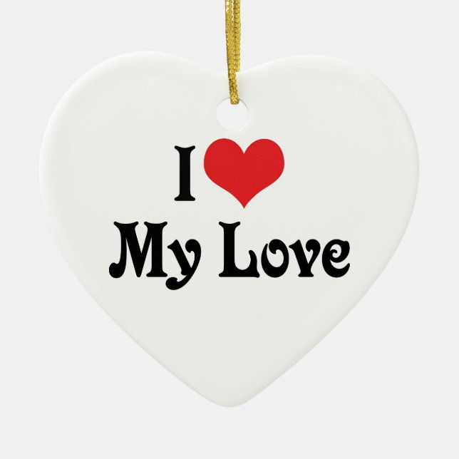 Adorno De Cerámica Amo Mi Amor (Frente)