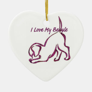 Adorno De Cerámica Amo Mi Beagle