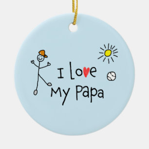 Adorno De Cerámica Amo mi foto de papá