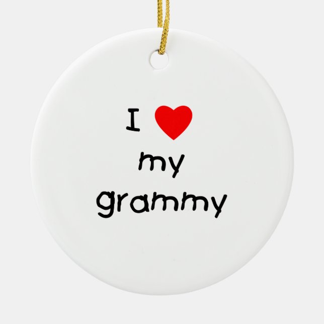 Adorno De Cerámica Amo mi Grammy (Frente)