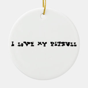 Adorno De Cerámica Amo mi pitbull