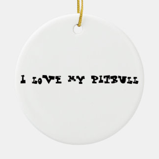 Adorno De Cerámica Amo mi pitbull