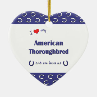 Adorno De Cerámica Amo mi pura sangre americano (el caballo femenino)