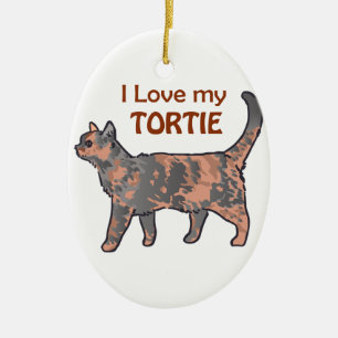 Adorno De Cerámica Amo Mi Tortie