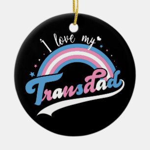 Adorno De Cerámica Amo Mi Transdad LGBTQ Transgénero
