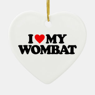 ADORNO DE CERÁMICA AMO MI WOMBAT